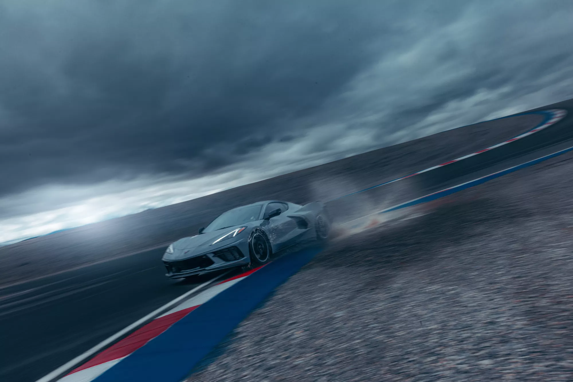 Sports car on highway