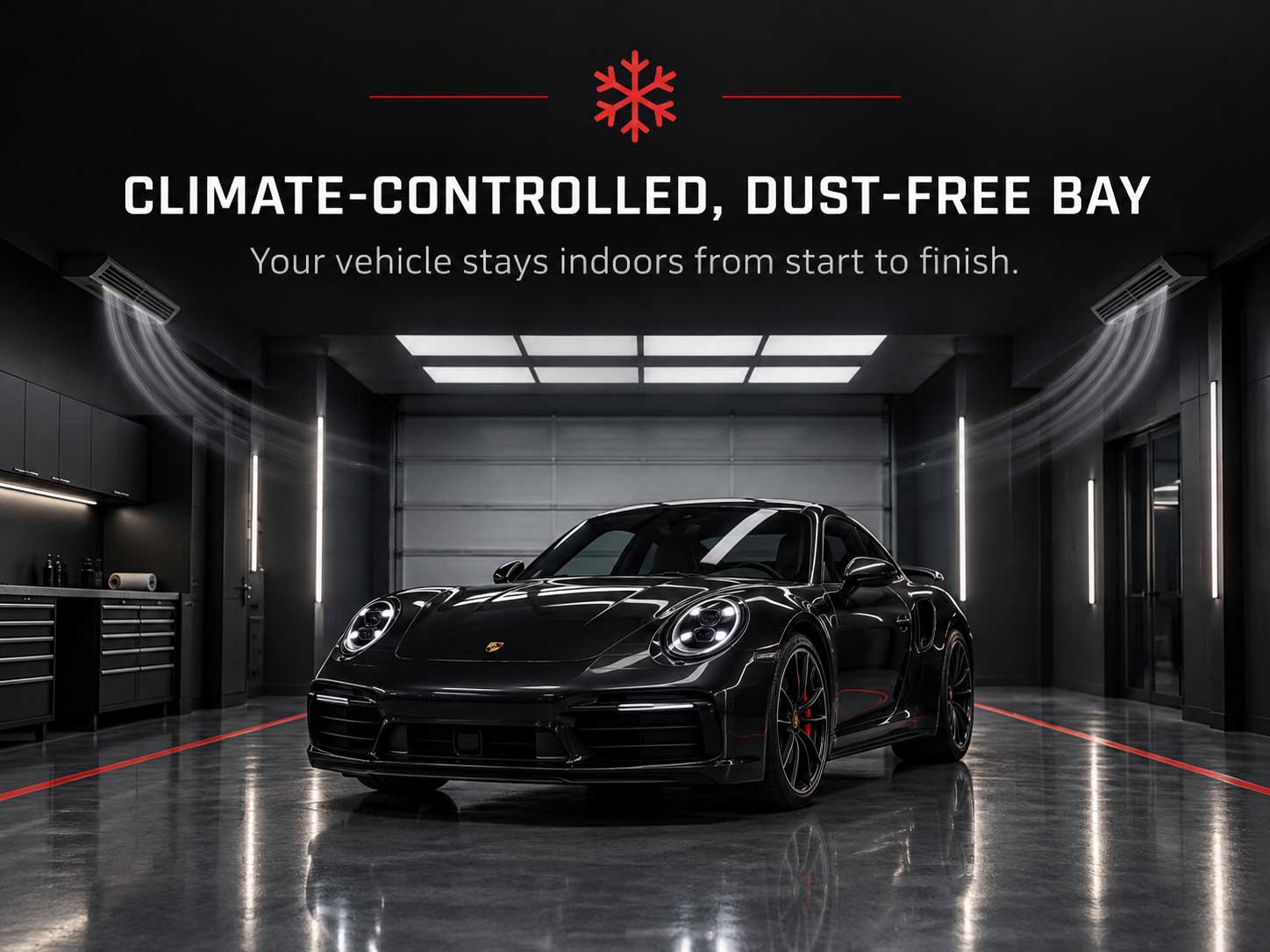 Climate-controlled, dust-free bay