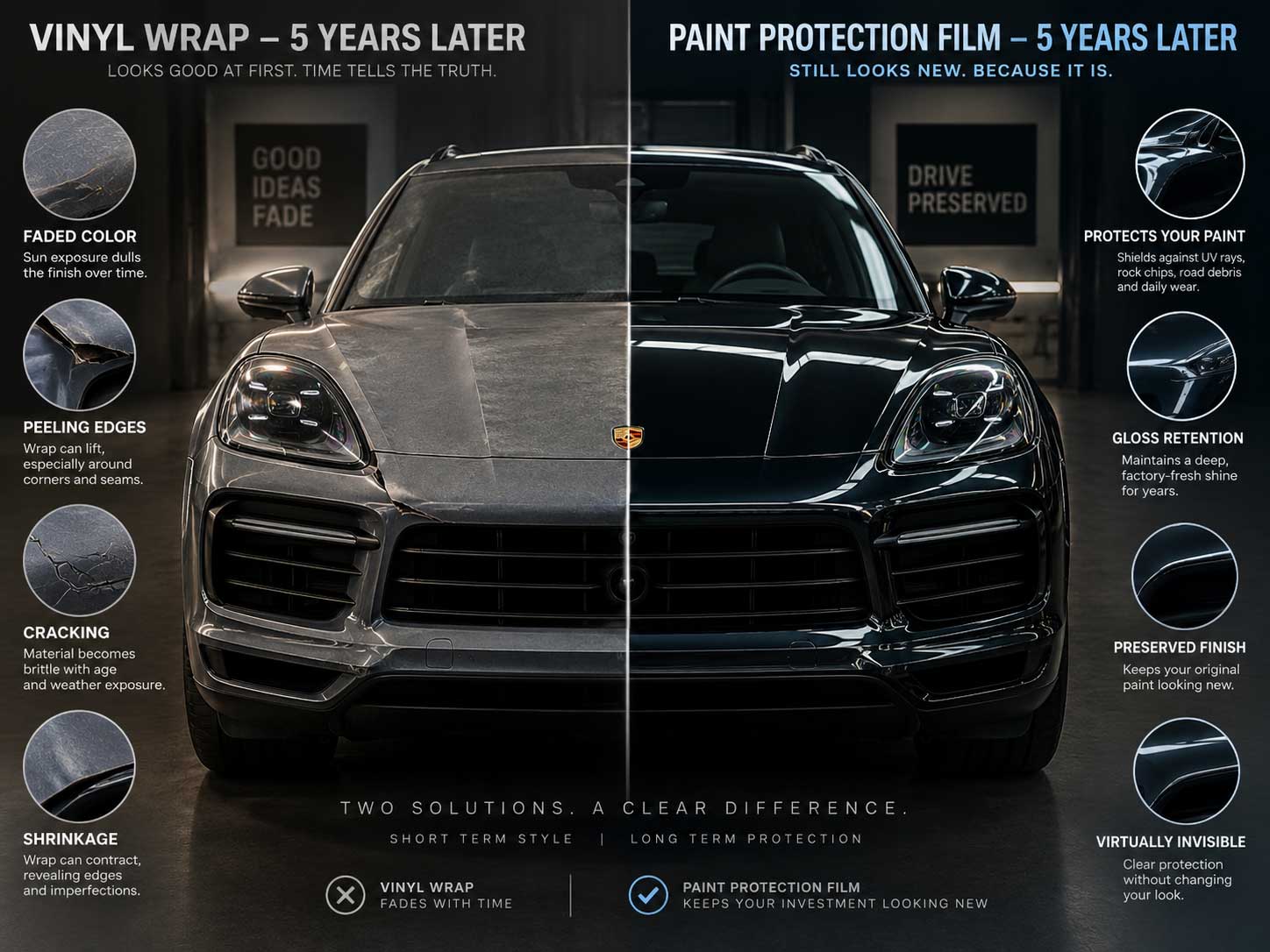 Vinyl Wrap vs Paint Protection Film