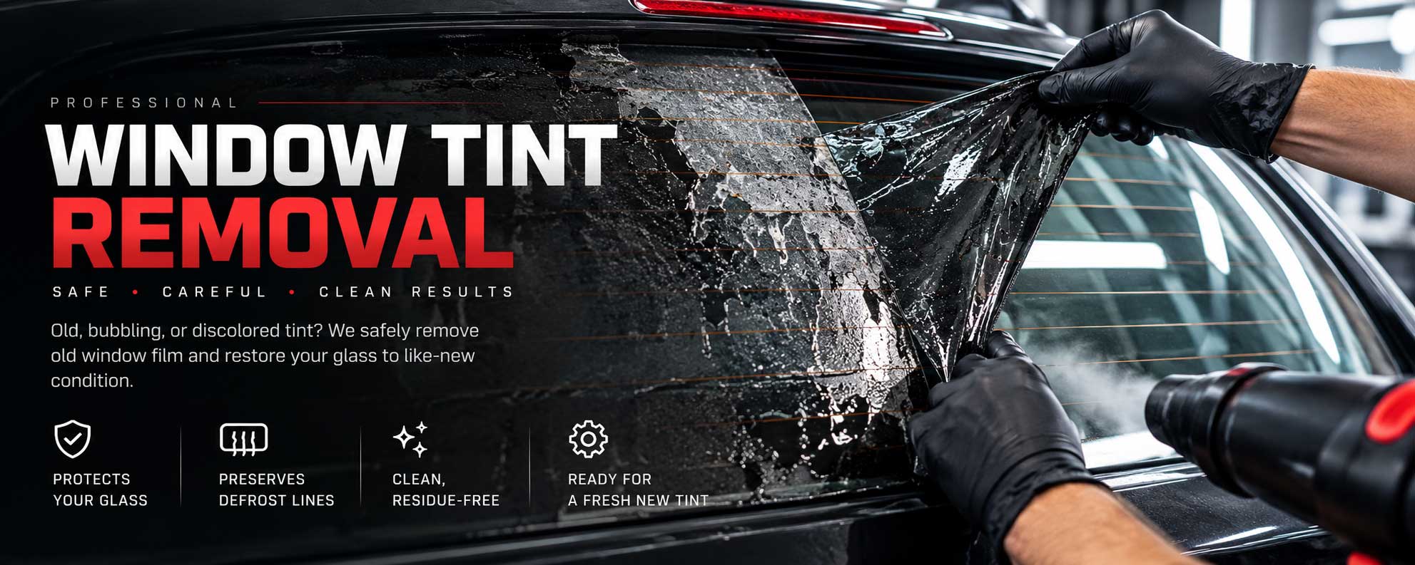 Professional Window Tint Removal