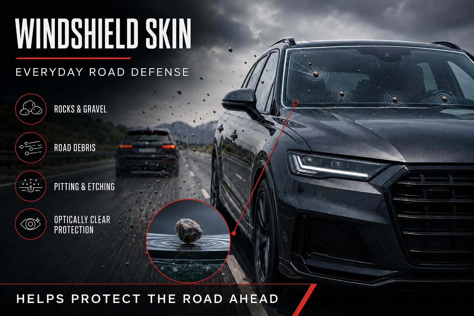 Windshield Skin Road Debris Defense